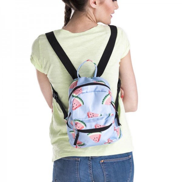 Watermelon Pattern Mini Backpack, 3D Pattern Daily Use Backpack, Comfortable Casual Daypack For Women and Children