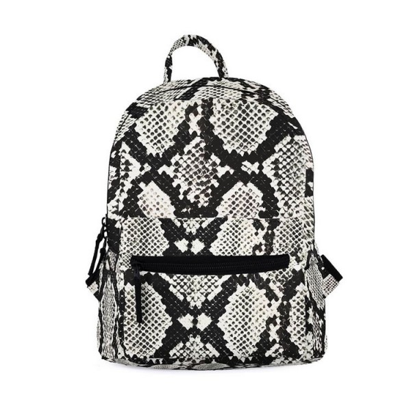 Snake Skin Pattern Mini Backpack, 3D Pattern Guns Daily Use Backpack, Comfortable Casual Daypack For Women and Children, Grayish 602800